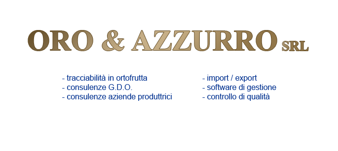 Tracciabilità in ortofrutta - Consulenze G.D.O. - Consulenze aziende produttrici - Import/Export - Software di gestione - Controllo di qualità
